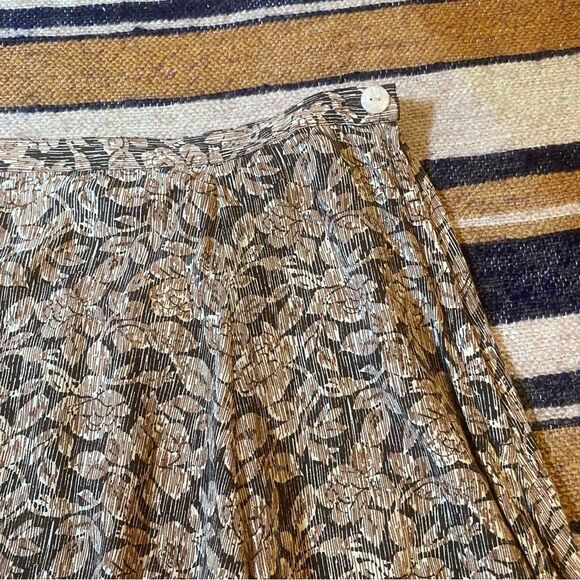 Vintage Ann Taylor Skirt Mini Flowy 90's Floral Size 12 Asymmetrical Cottagecore - Picture 4 of 5
